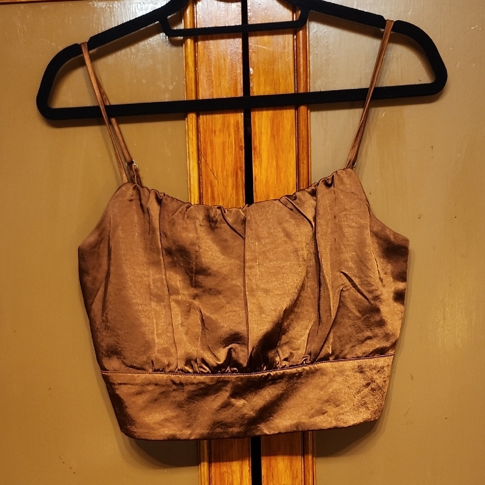 Lulu's Shimmering Bronze Camisole Top